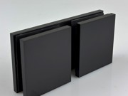 Fixed Bracket - Square 180 Degree Glass to Glass - Matt Black